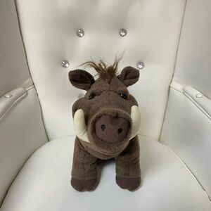 Brown Plush Warthog Toy